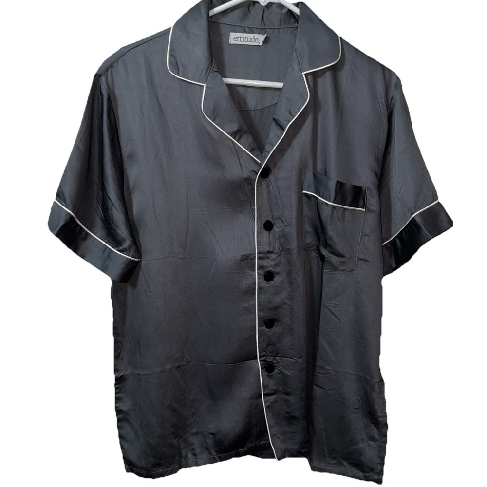 Ettitude Womens Sleepwear Shirt S Grateful Gray Feminine Soft‎ Girl Dreamy